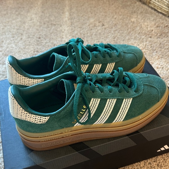 Adidas GAZELLEs Green / White / Gold, 7 - Picture 3 of 9